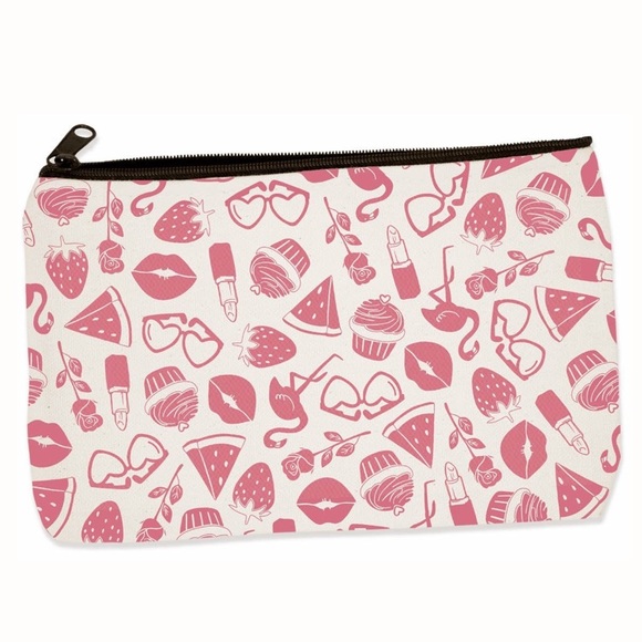 Towne9 Pink Things Zip Pouch Cosmetic Bag - Picture 6 of 8